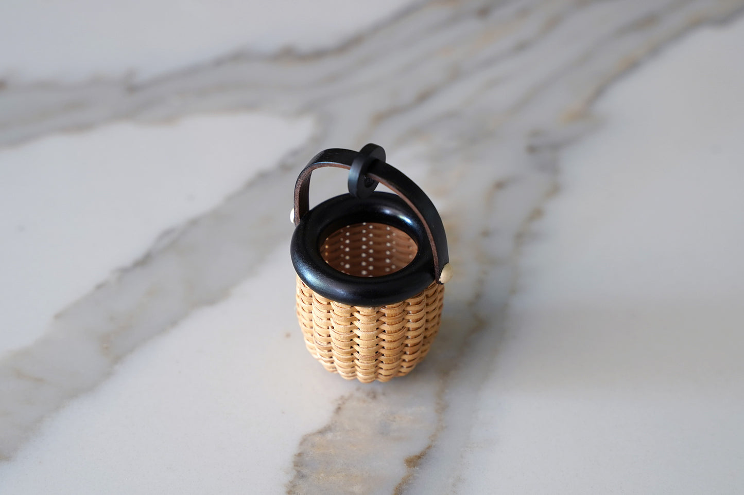 Tiny Nantucket Basket - Ornament / Pendant / Charm