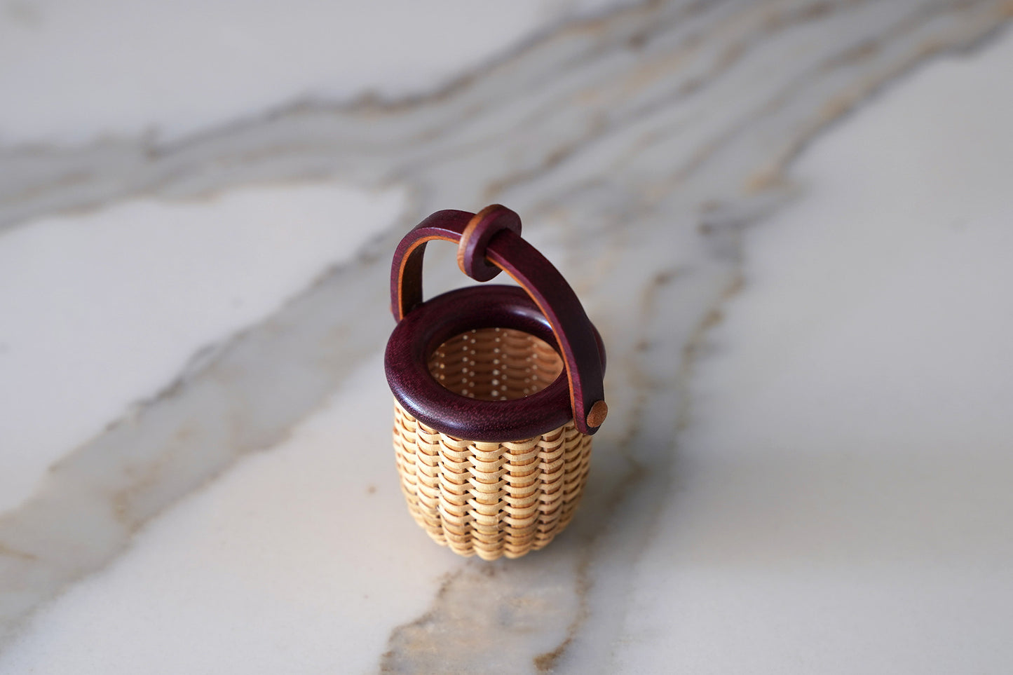 Tiny Nantucket Basket - Ornament / Pendant / Charm