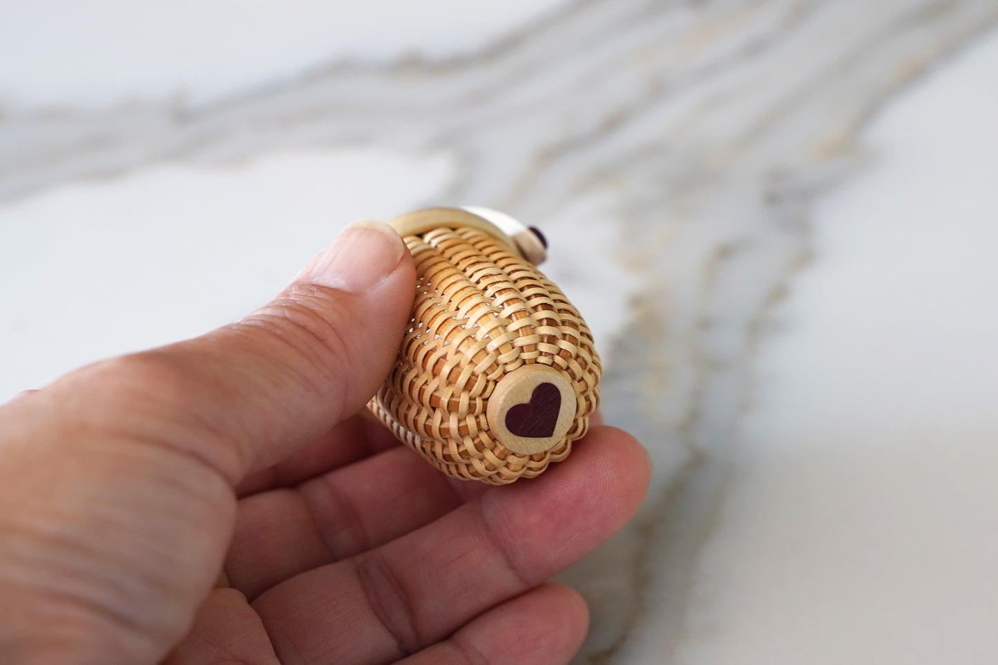 Tiny Nantucket Basket - Ornament / Pendant / Charm